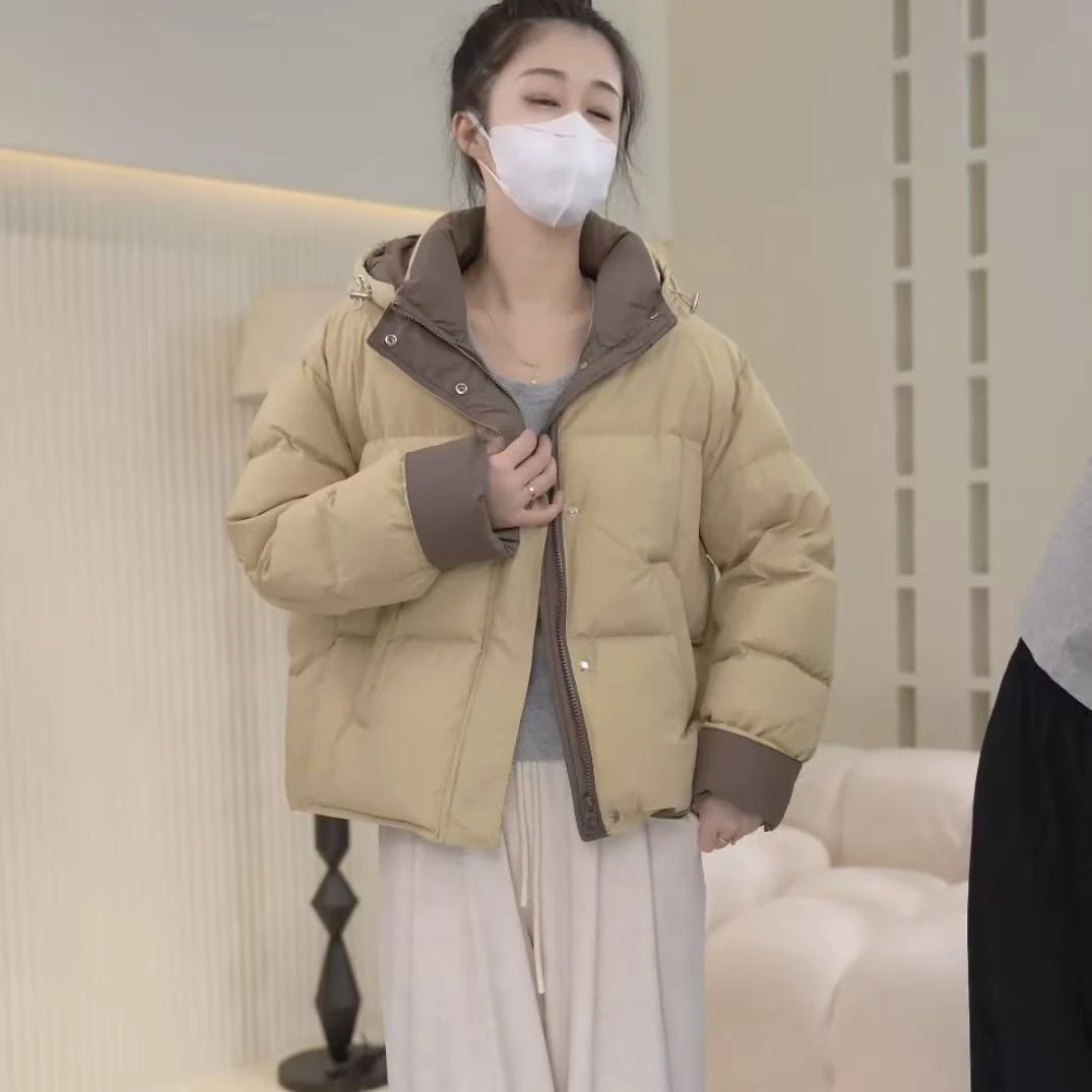 羽绒服女宽松女冬季休闲百搭连帽
