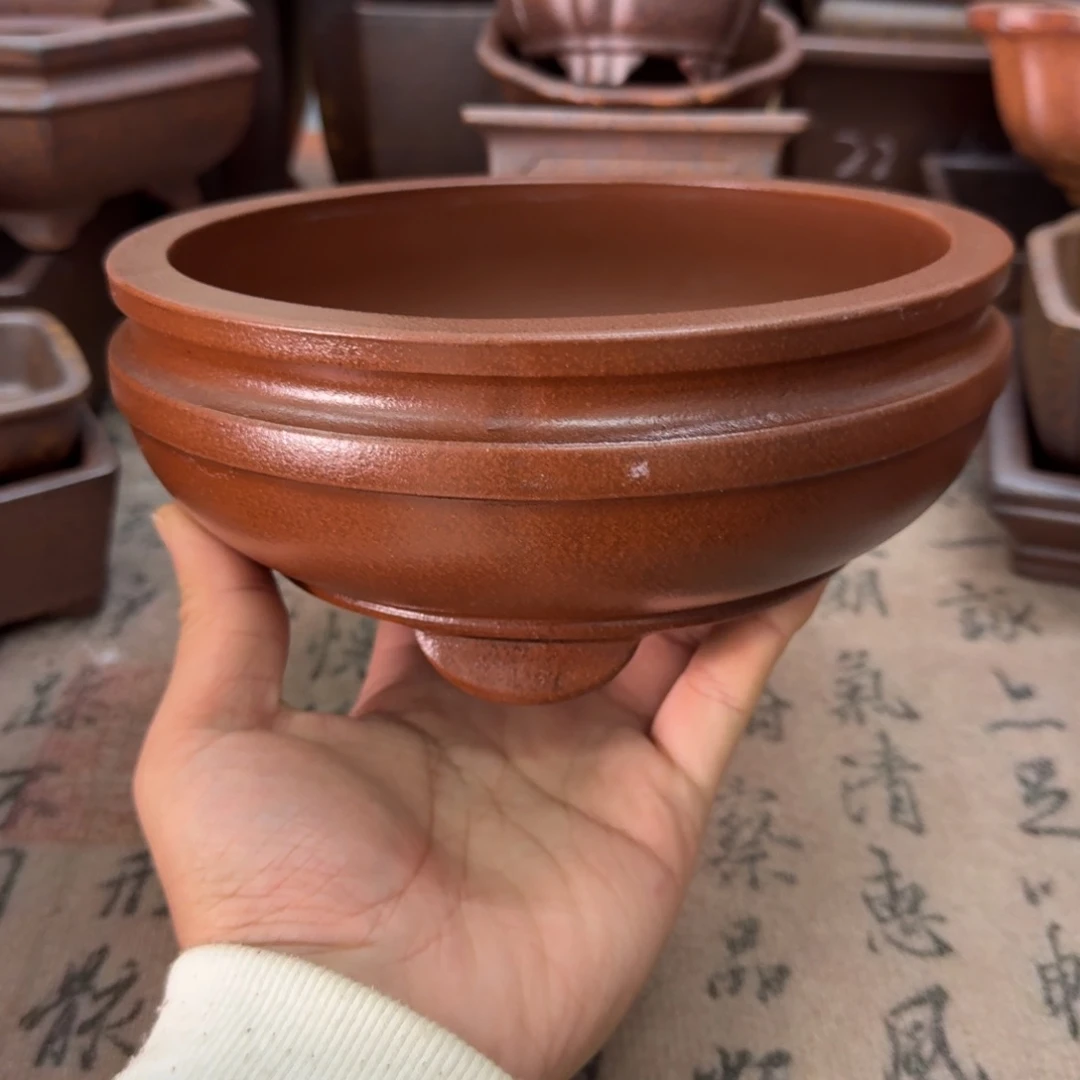 紫砂花盆100号宜兴紫砂正品17x6.5