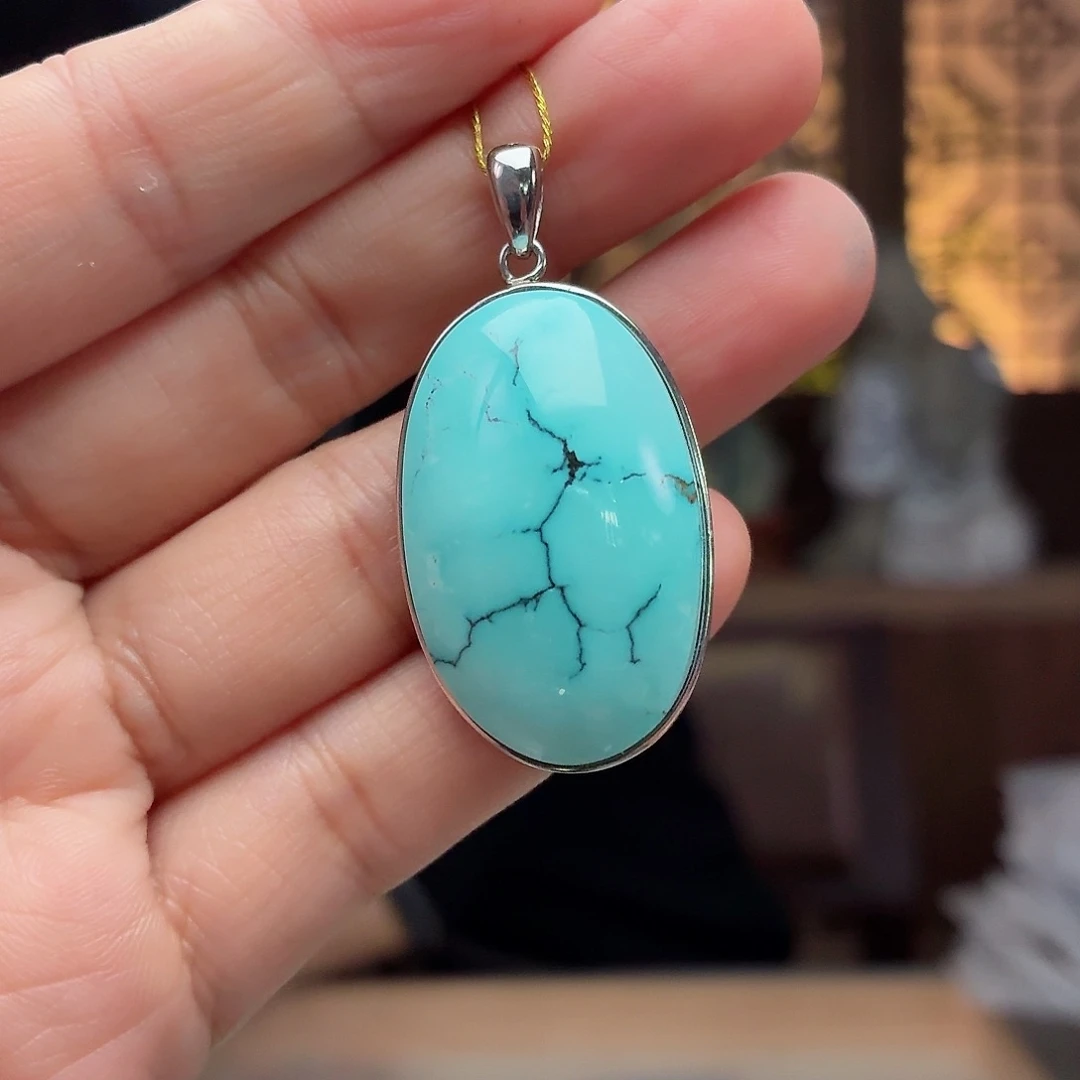 银S925镶嵌绿松石珠宝奇石