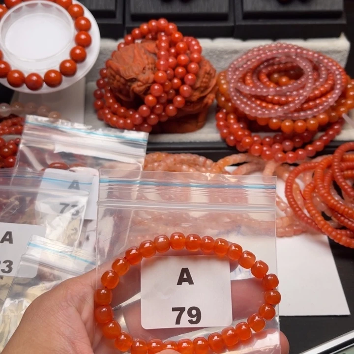 未镶嵌多样性发货默认微瑕称重7m m南红玛瑙