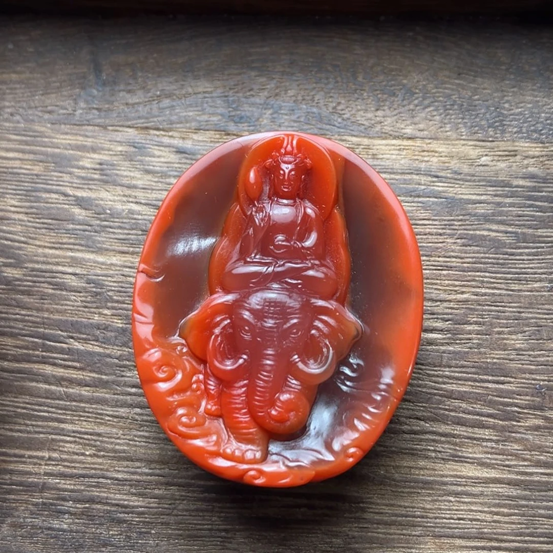 天***空南红玛瑙未镶嵌颈饰