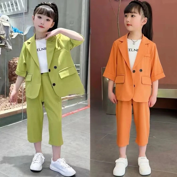 套装洋气上衣外套夏季春秋母子装新款衣服卫衣西服三件装2025