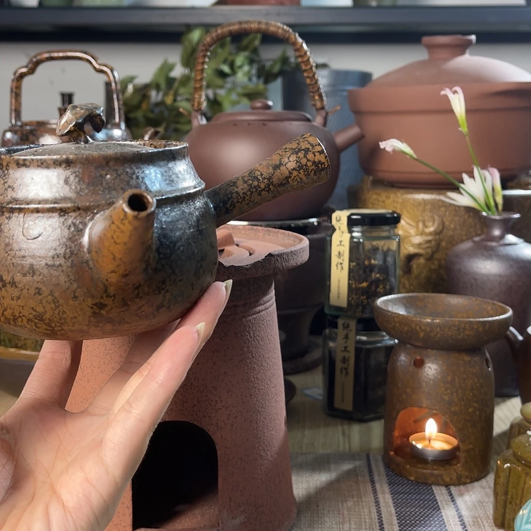 壶紫砂粗陶实用茶壶