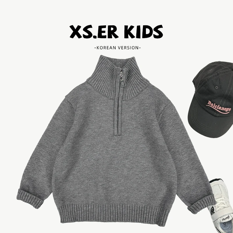 【小首尔】冬季男童韩版高领针织毛衣HBB4533