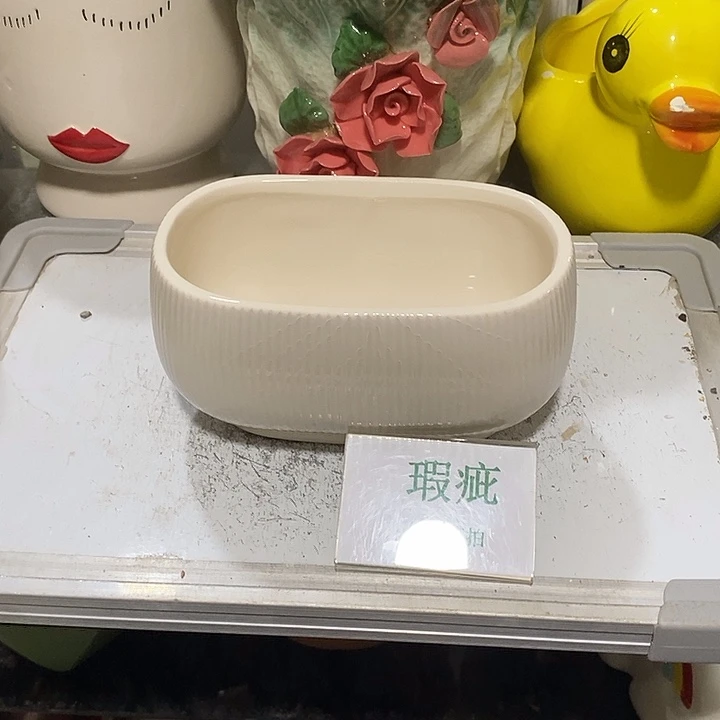 紫砂花盆多肉植物盆瑕疵有孔