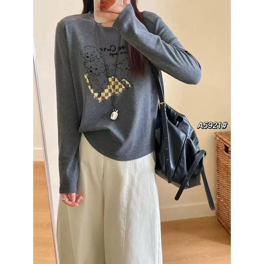 【李姑娘专属】8731  圆领小狗德绒打底