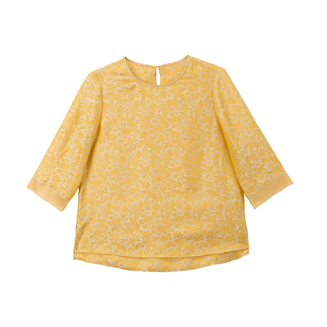 灿绫-YZQS256660新中式桑蚕丝上衣时尚中国风气质女装提花休闲