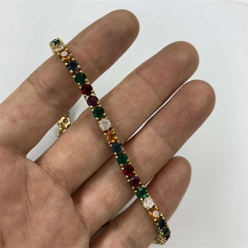 合金手链 糖果色莱茵石手链2-11【2070110-015】