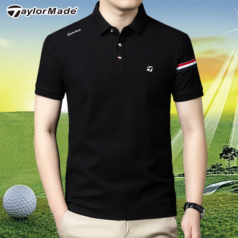 Taylormade泰勒梅夏季新品T恤男100%纯棉户外百搭时尚POLO衫上衣