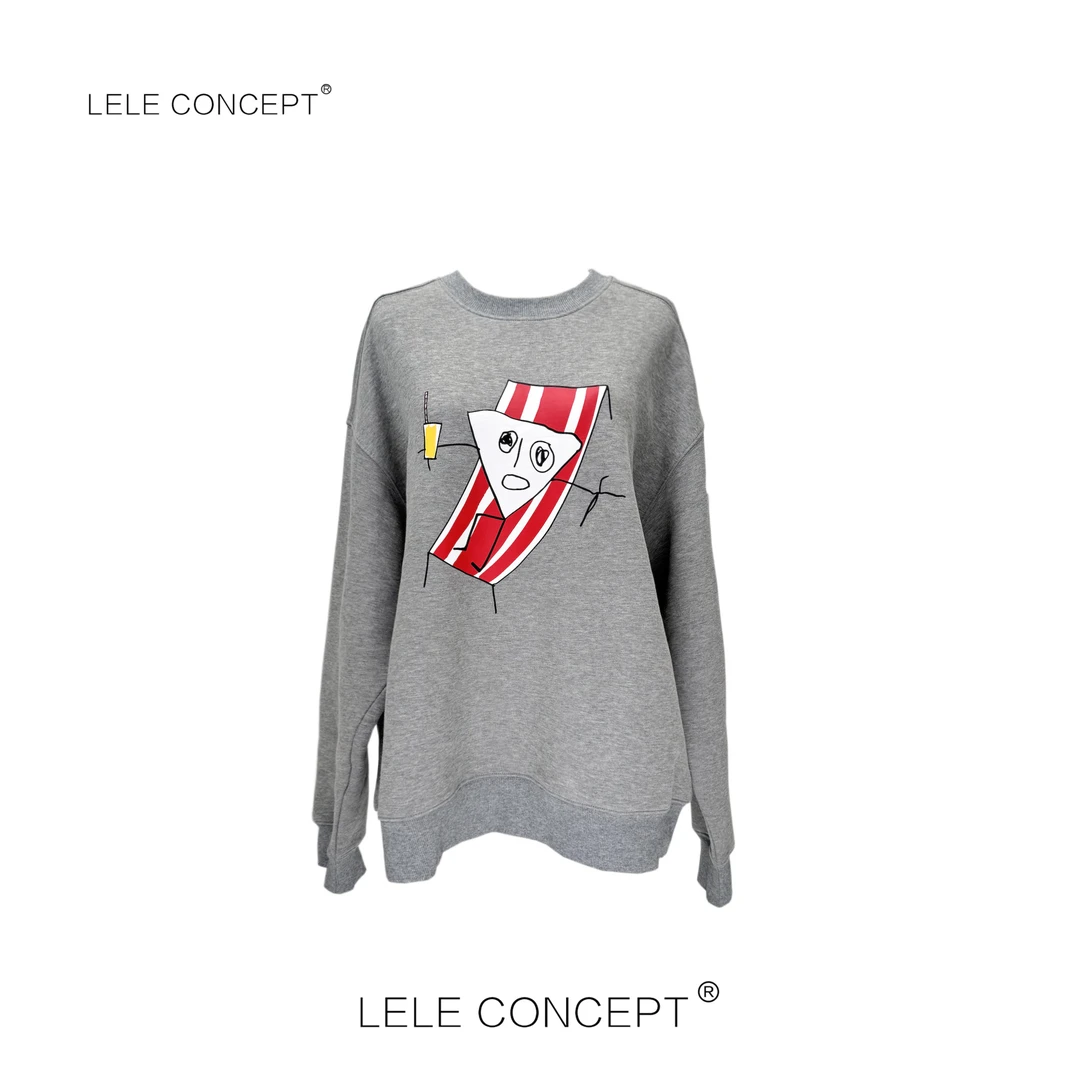 LELE CONCEPT丨「夭夭」可爱自由随性卡通卫衣S0605