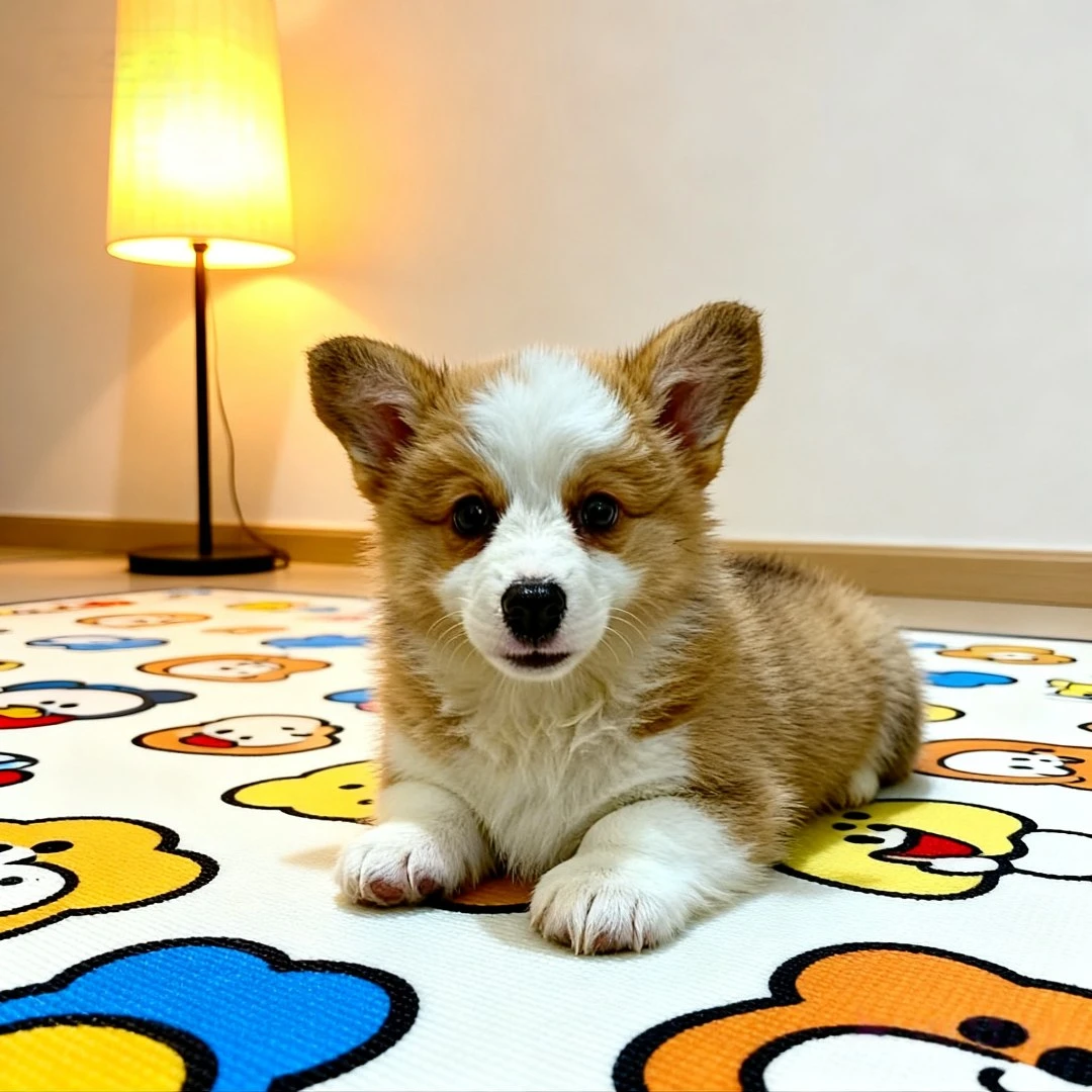 柯基幼犬便宜活泼活体不掉毛两色狗狗小型犬幼崽伴侣犬宠物狗黑白