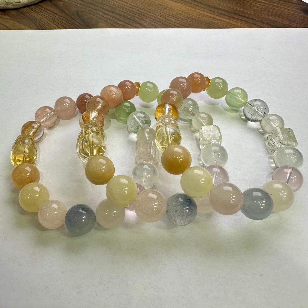 【小宝晶选】原创高品水晶单圈手链 多样性发一件 约9-12mm 650XBRJ