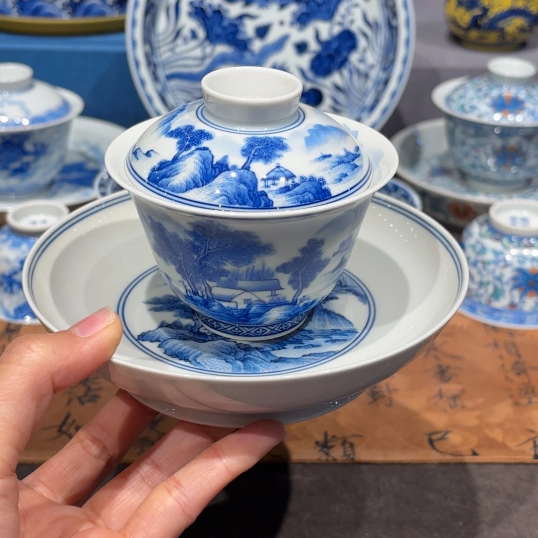 瓷片手工手绘陶瓷茶具