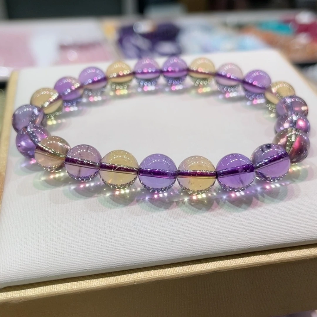 水晶未镶嵌珠宝半成品紫黄晶