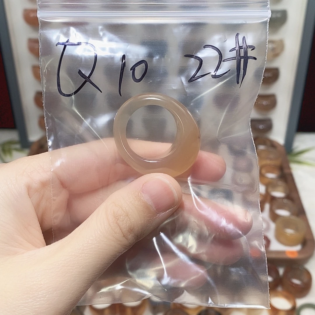 玛瑙/玉髓未镶嵌戒指港22码不退换