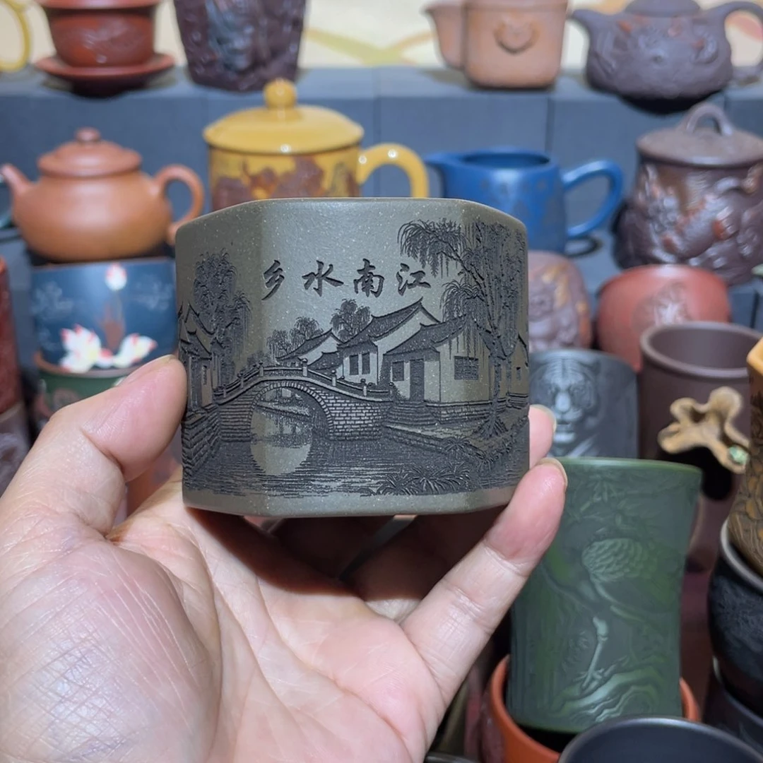 原矿紫砂手工主人杯