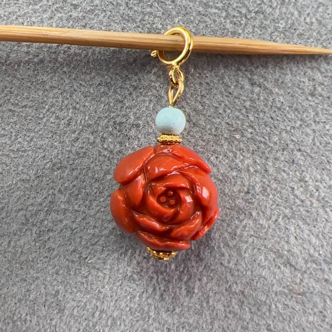 南红玛瑙（万能扣花花11-12）未镶嵌