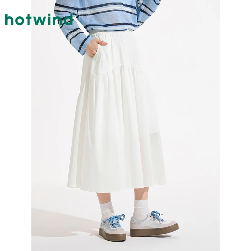 流光风【热风门店同款】7折起女A字半裙半身裙百搭爆款F14W25200