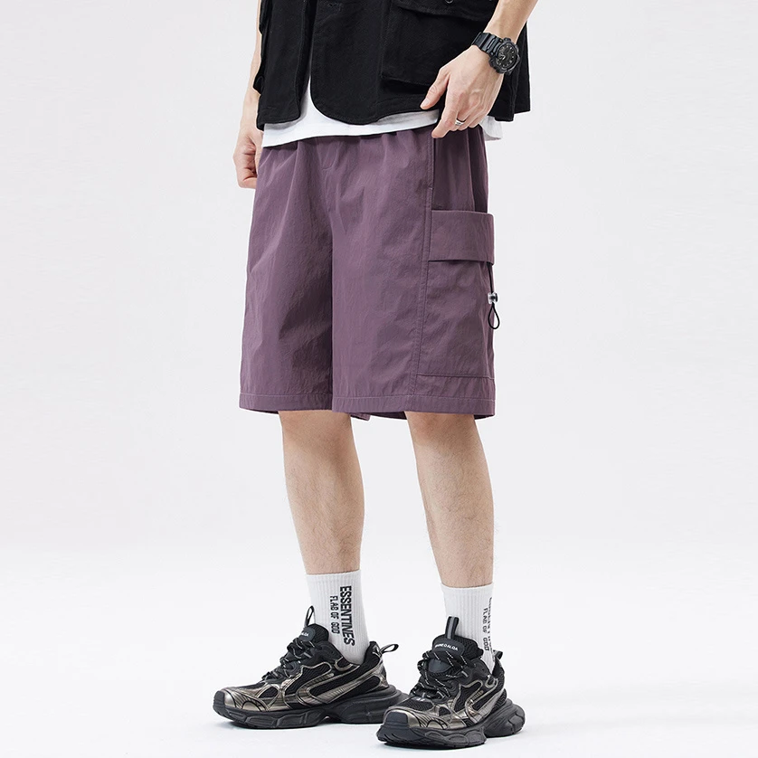 男女同款夏季速干宽松百搭裤子户外登山徒步短裤多口袋五分短裤