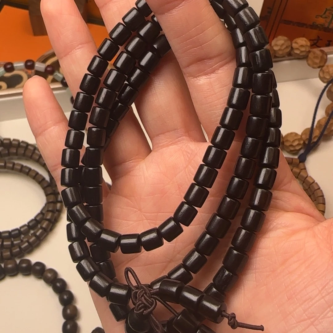 风车木（黑檀木）其他竹节108颗