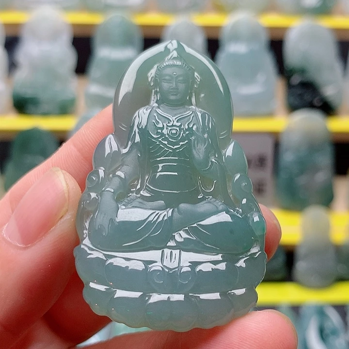 翡翠未镶嵌吊坠(不含链)素衣观音