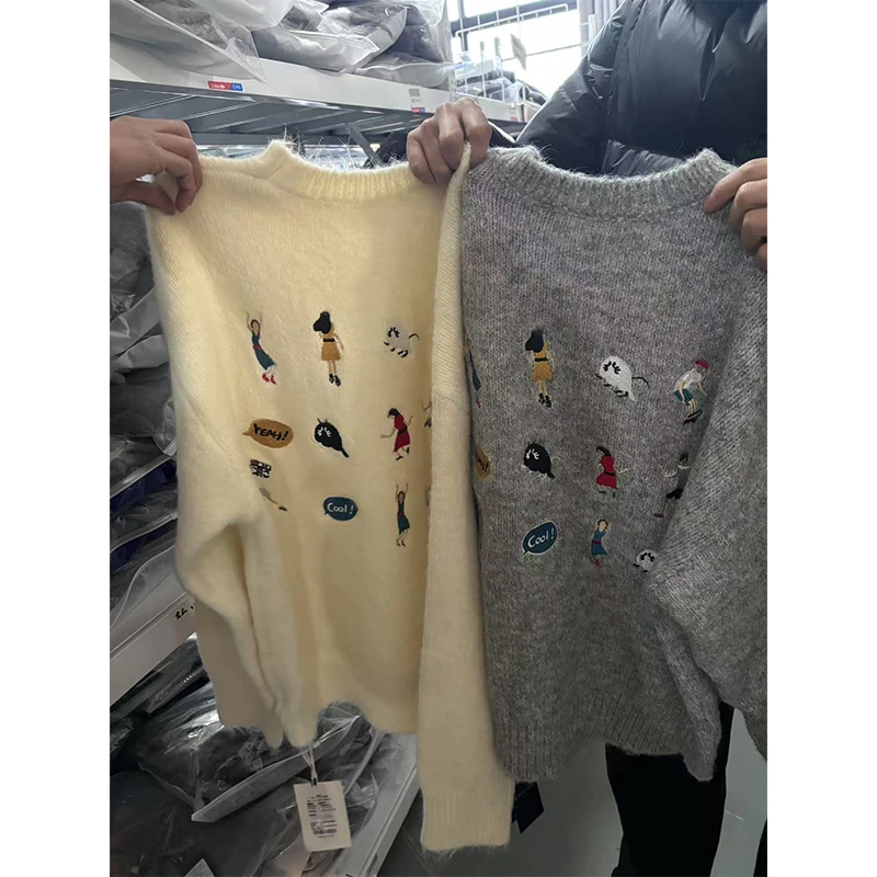 【云柔漫步】刺绣 毛衣