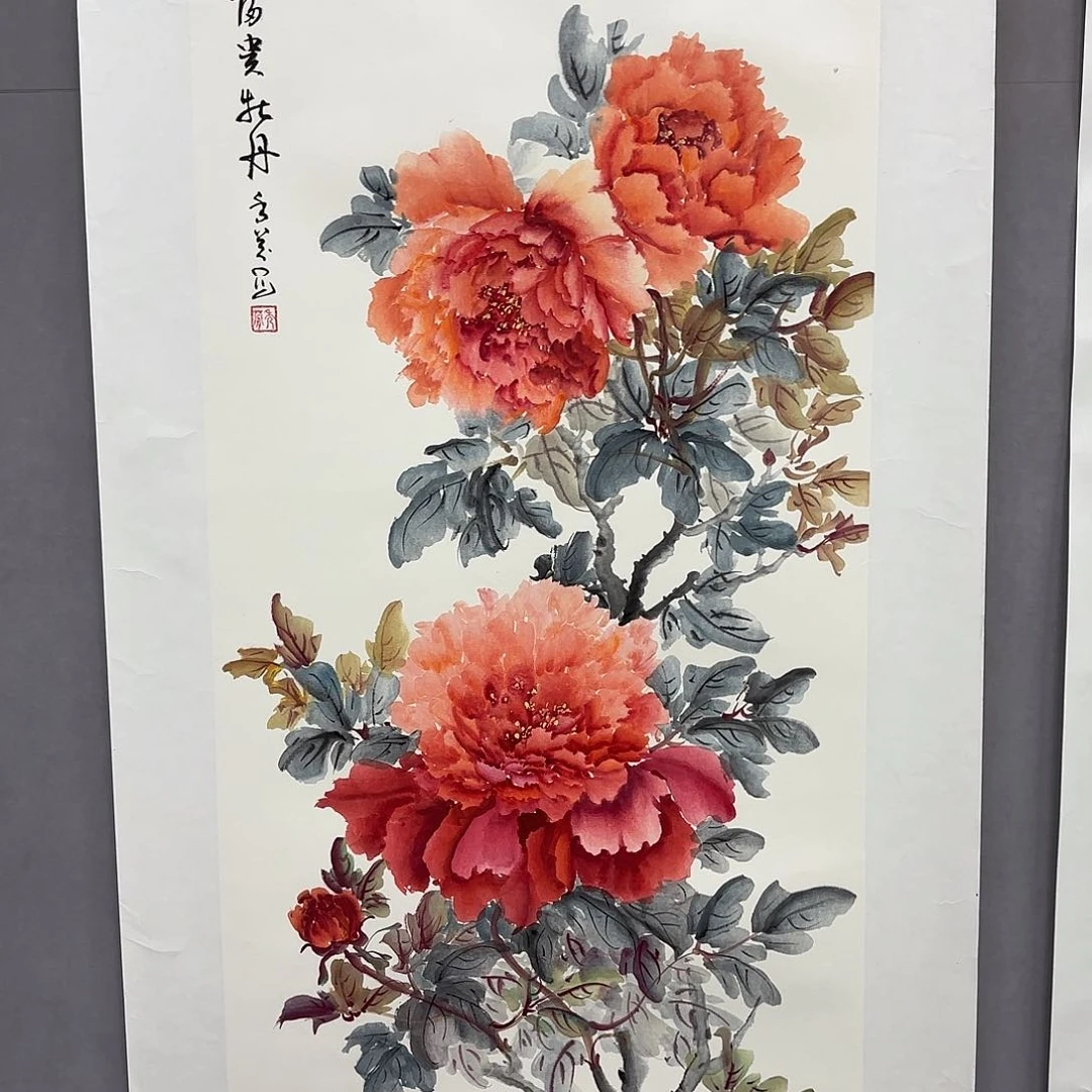 国画艺术家真人手绘