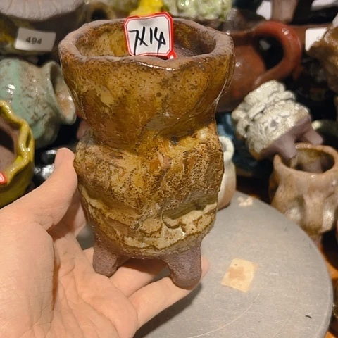 粗陶花盆手工花盆制作就这