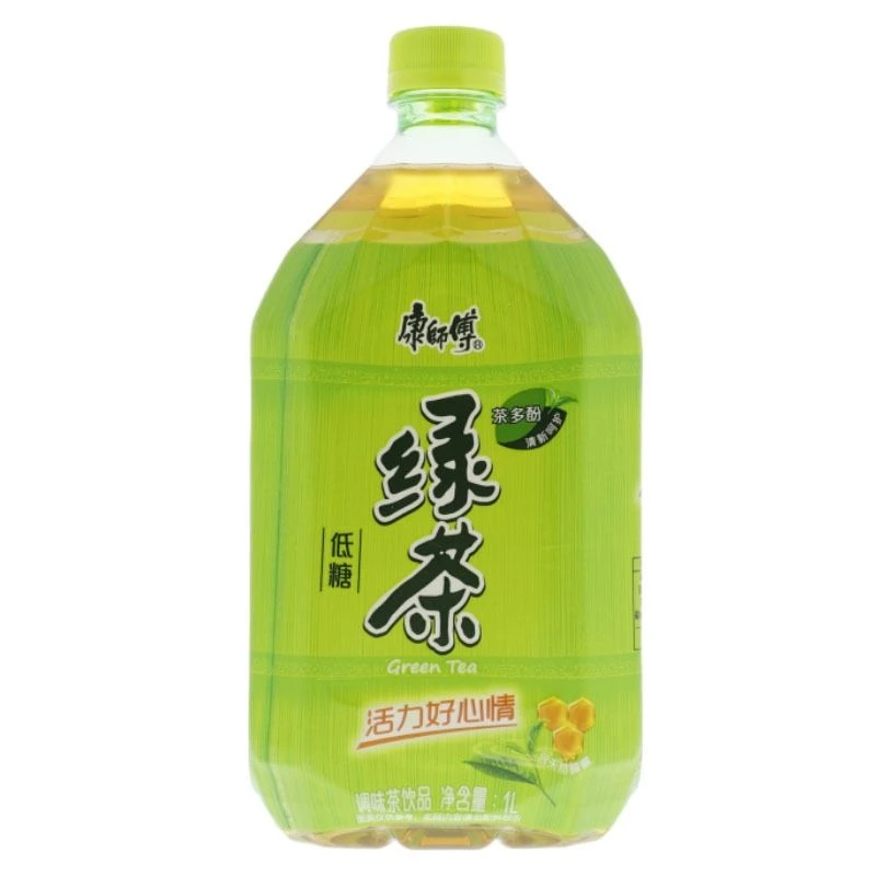 康师傅 蜂蜜茉莉味低糖绿茶调味茶饮品 1l/瓶