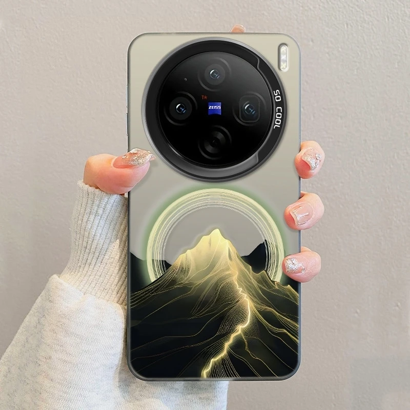 日照金山适用vivox200s手机壳X200ultra创意X100Pro个性防摔保护