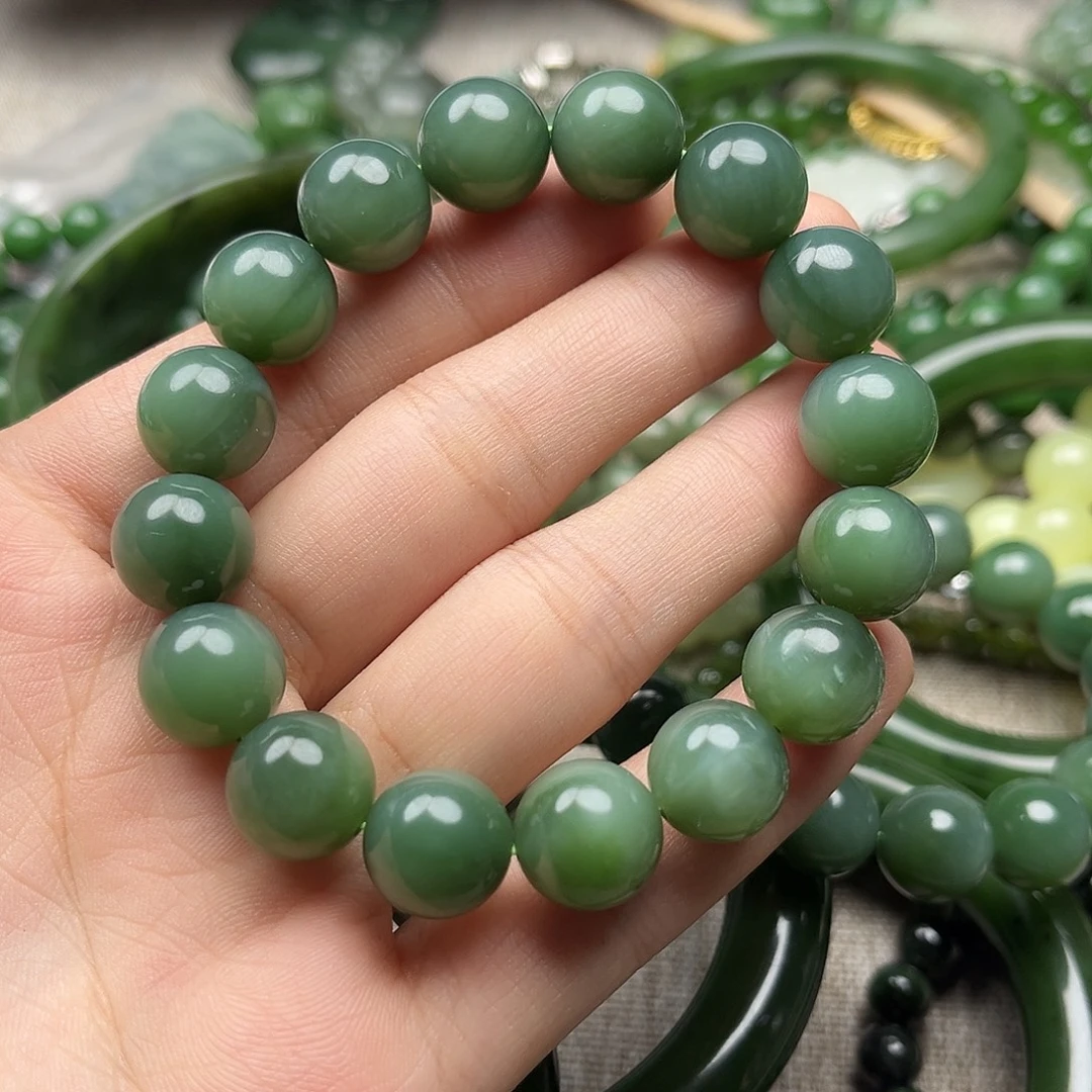 和田玉（碧玉）未镶嵌手串
