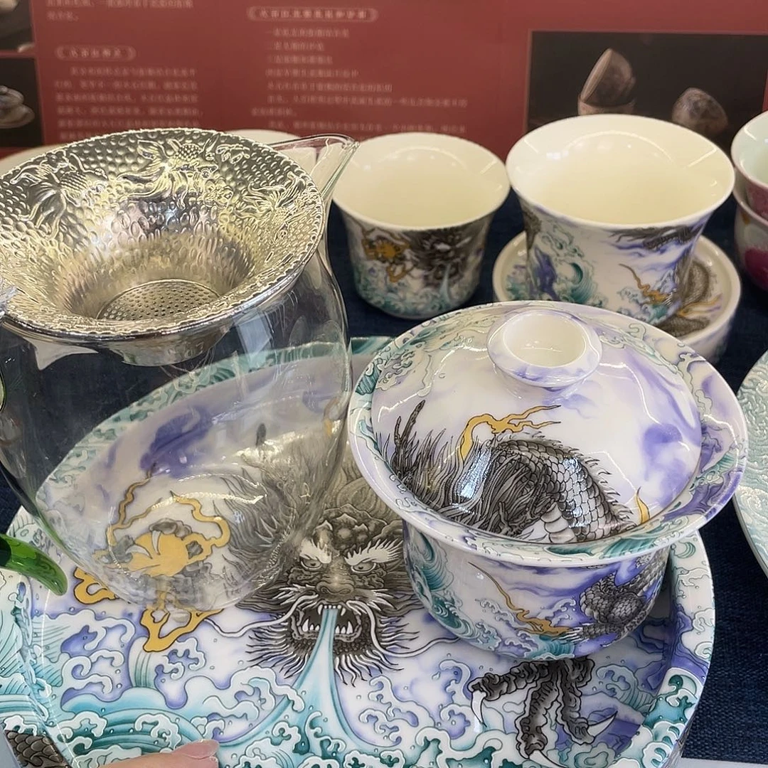 陶景德陶瓷盖碗茶具