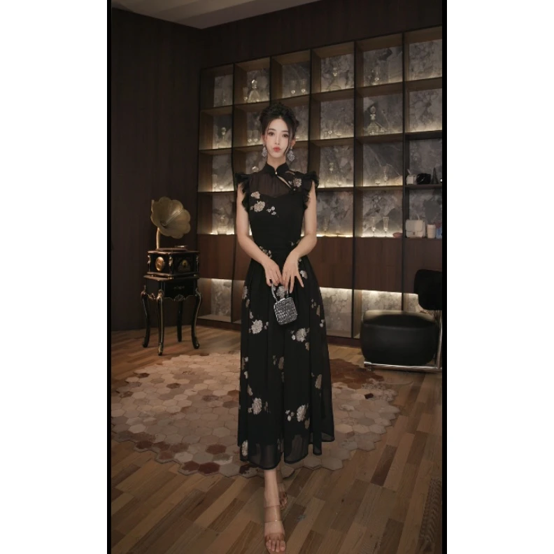 七爷定制 法式气质名媛显瘦优雅时尚连衣裙 21739