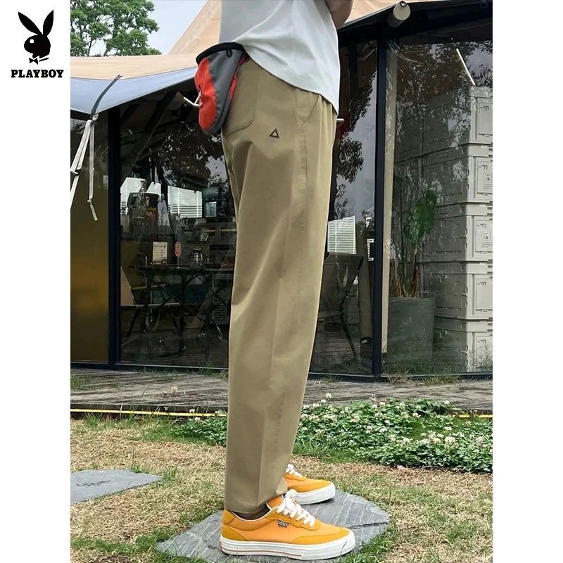 花花公子新款日系男士裤子高级户外机能男女款轻薄透气休闲裤