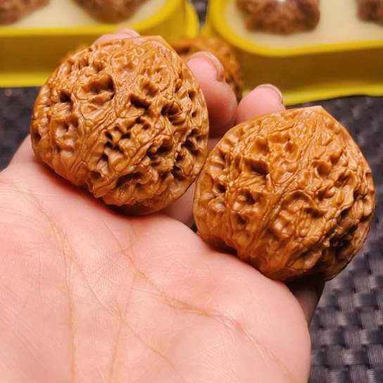 文玩核桃水龙纹一对