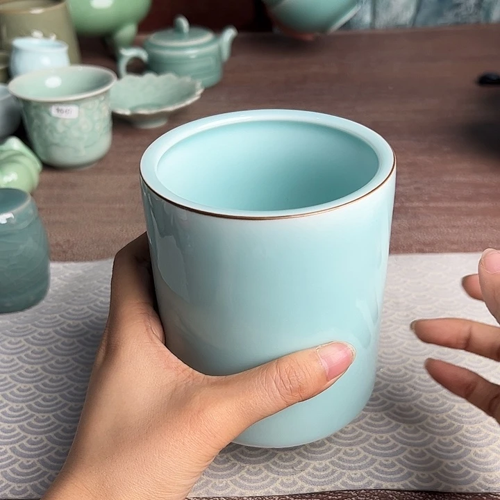 龙泉云间青瓷小米茶器