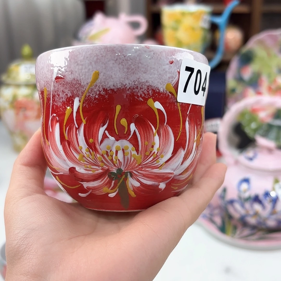 景德镇手绘高温釉下彩陶瓷茶具