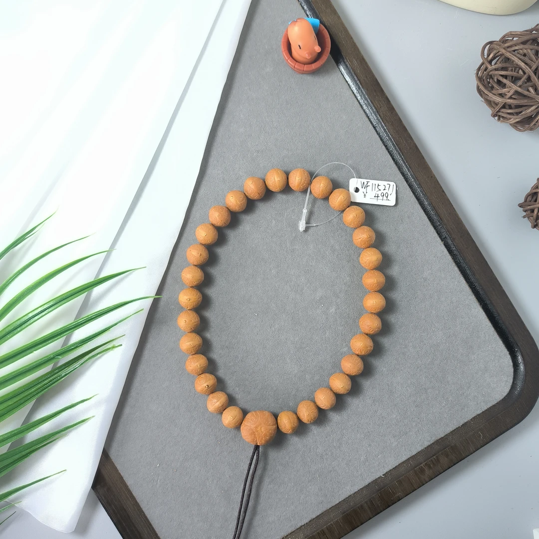 【WF115271】11.5mm尼泊尔凤眼菩提手串27颗原皮原色文玩手串