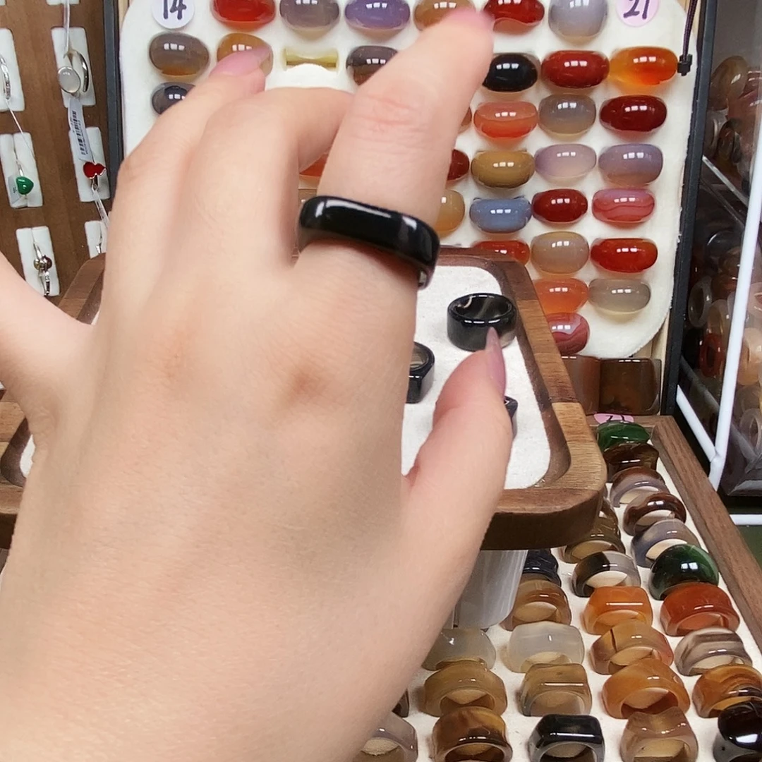 西***’玛瑙/玉髓合金戒指