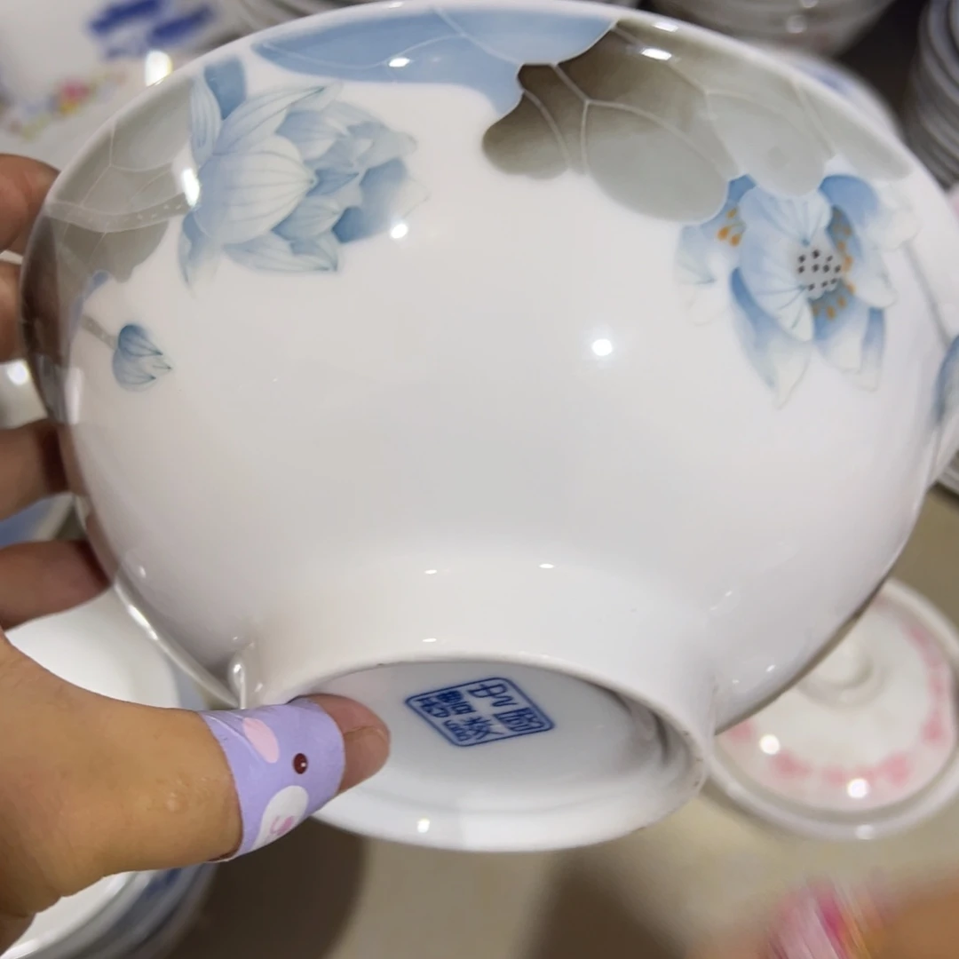 包***子醴陵高温瓷手绘16.5厘米
