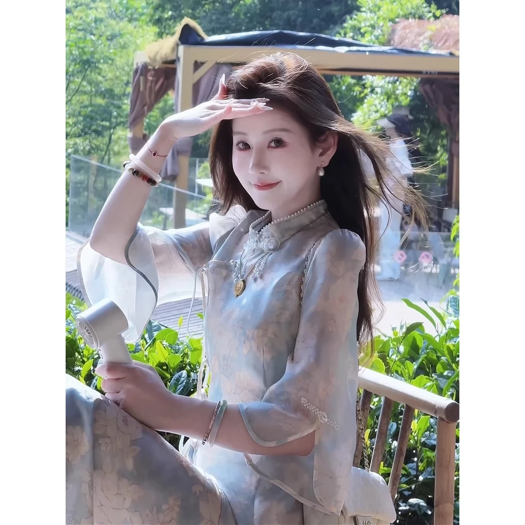 (赠送运费险）《牡丹亭•南柯》定制牡丹花松量旗袍套装 C502