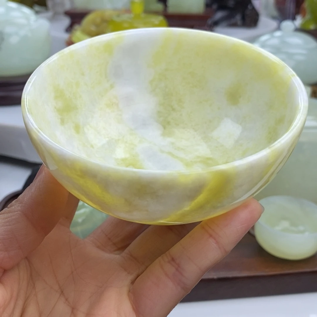 岫玉未镶嵌四大名玉玉碗