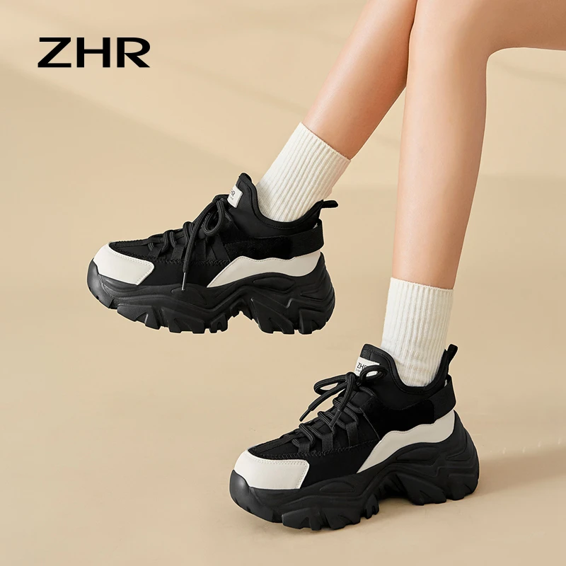 ZHR高帮鞋休闲鞋女加绒鞋子高街ins潮棉鞋女秋冬女鞋子女2025新款