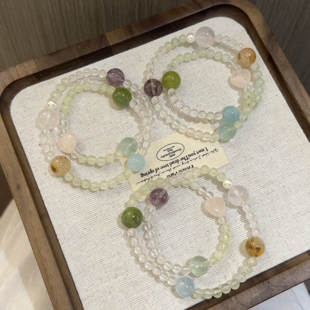 【薄荷曼波】多宝水晶手串小众设计 颜色微差多样性发一