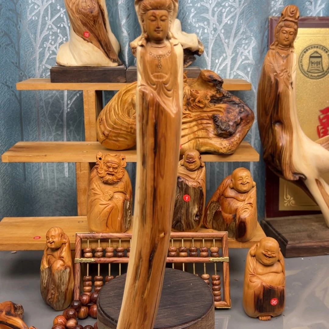 青***）木崖柏木摆件手把件，