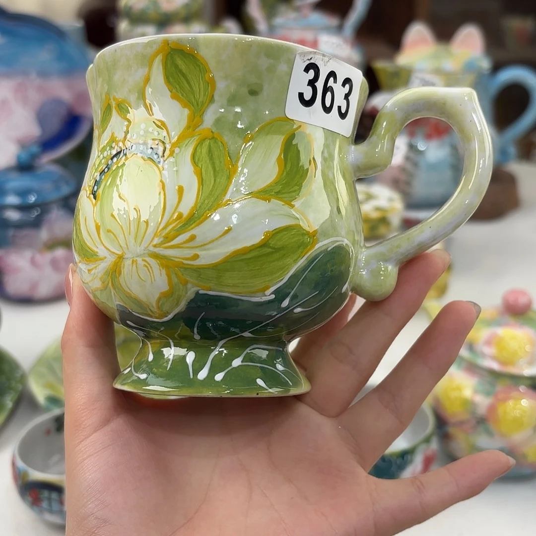 景德镇手绘高温釉下彩陶瓷茶具