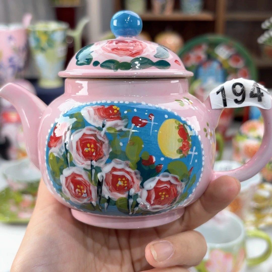 景德镇手绘高温釉下彩陶瓷茶具