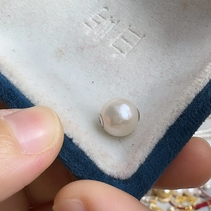 18K金镶嵌颈饰淡水珍珠9-10mm