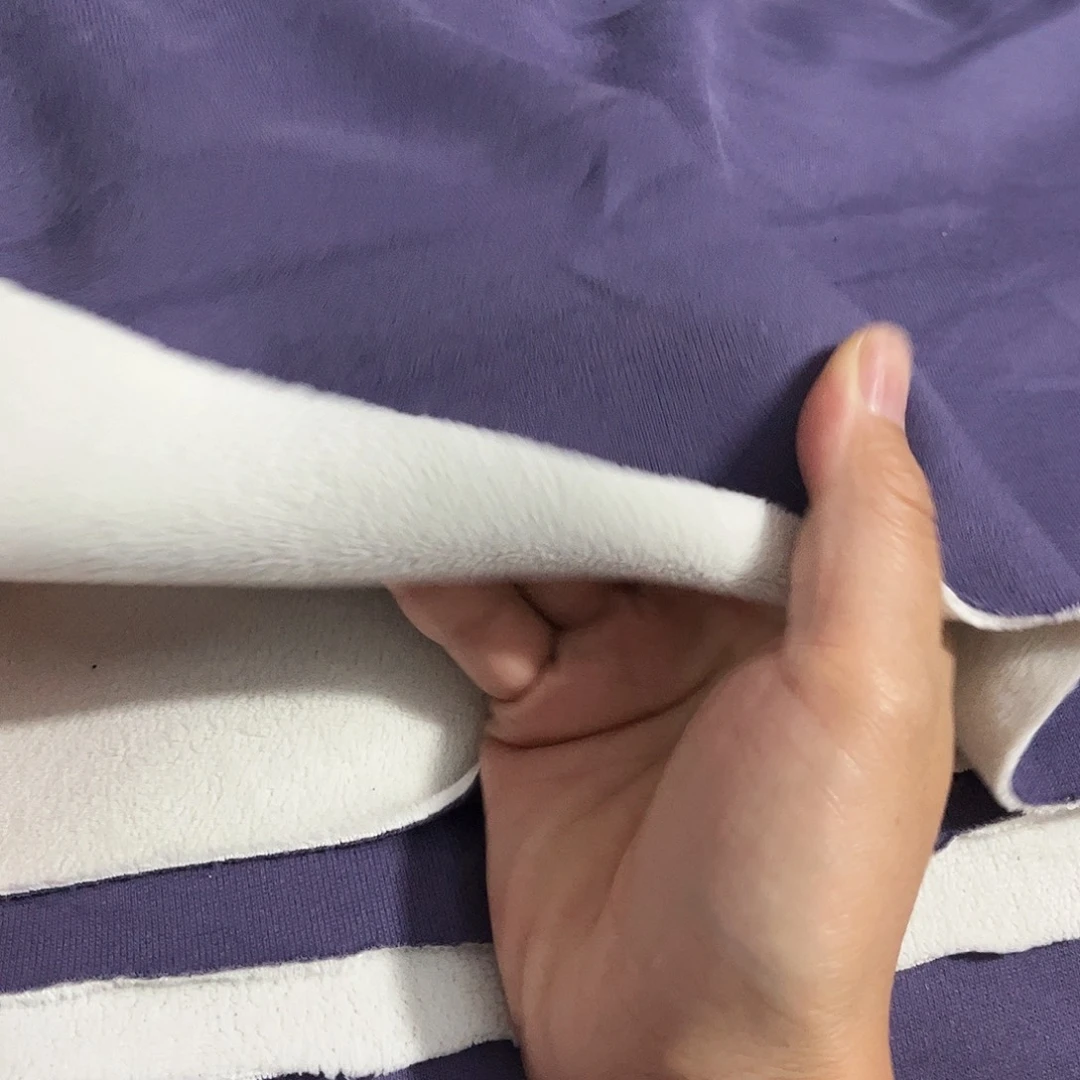 薰衣草紫色奥利绒1.8+2米长带螺纹