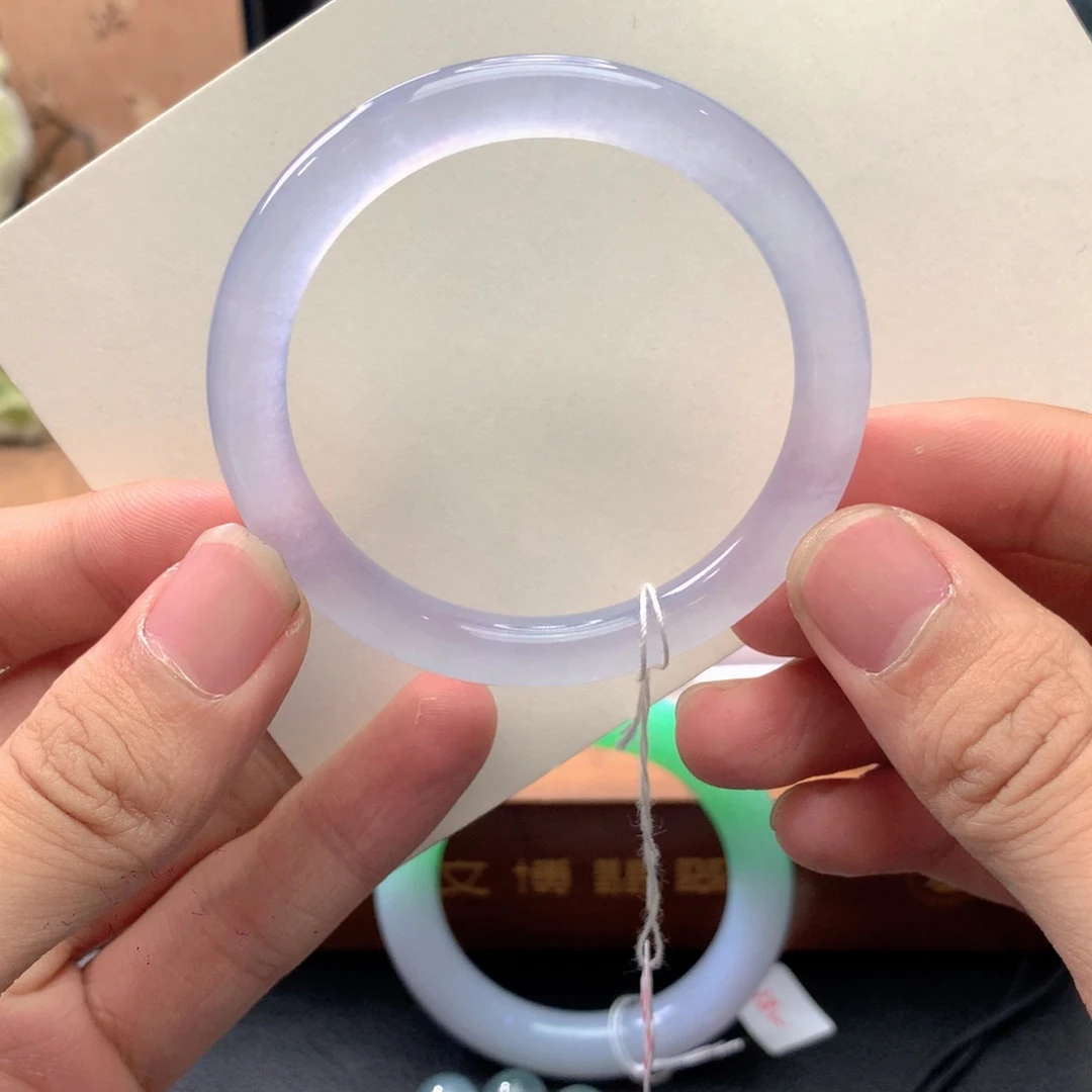 翡翠未镶嵌手镯圆条